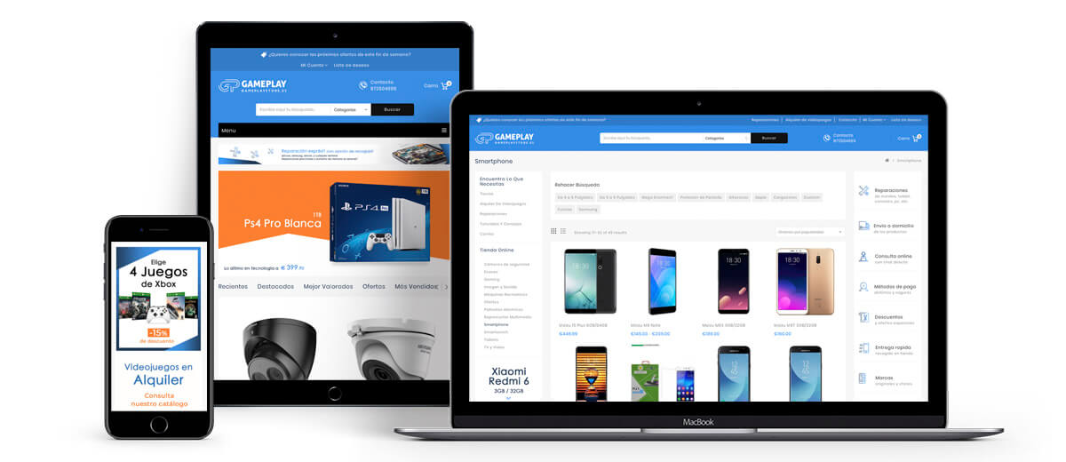 Responsive Web Design gameplaystore.es Responsive Web Design gameplaystore.es