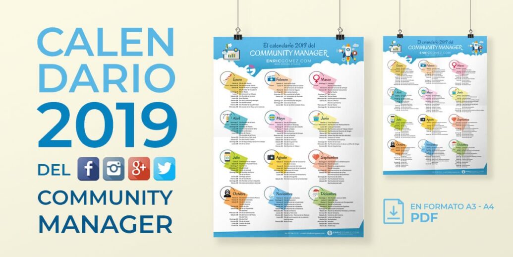 Calendario Community Manager 2019 Calendario Community Manager 2019