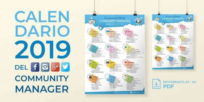 Calendario Community Manager 2019