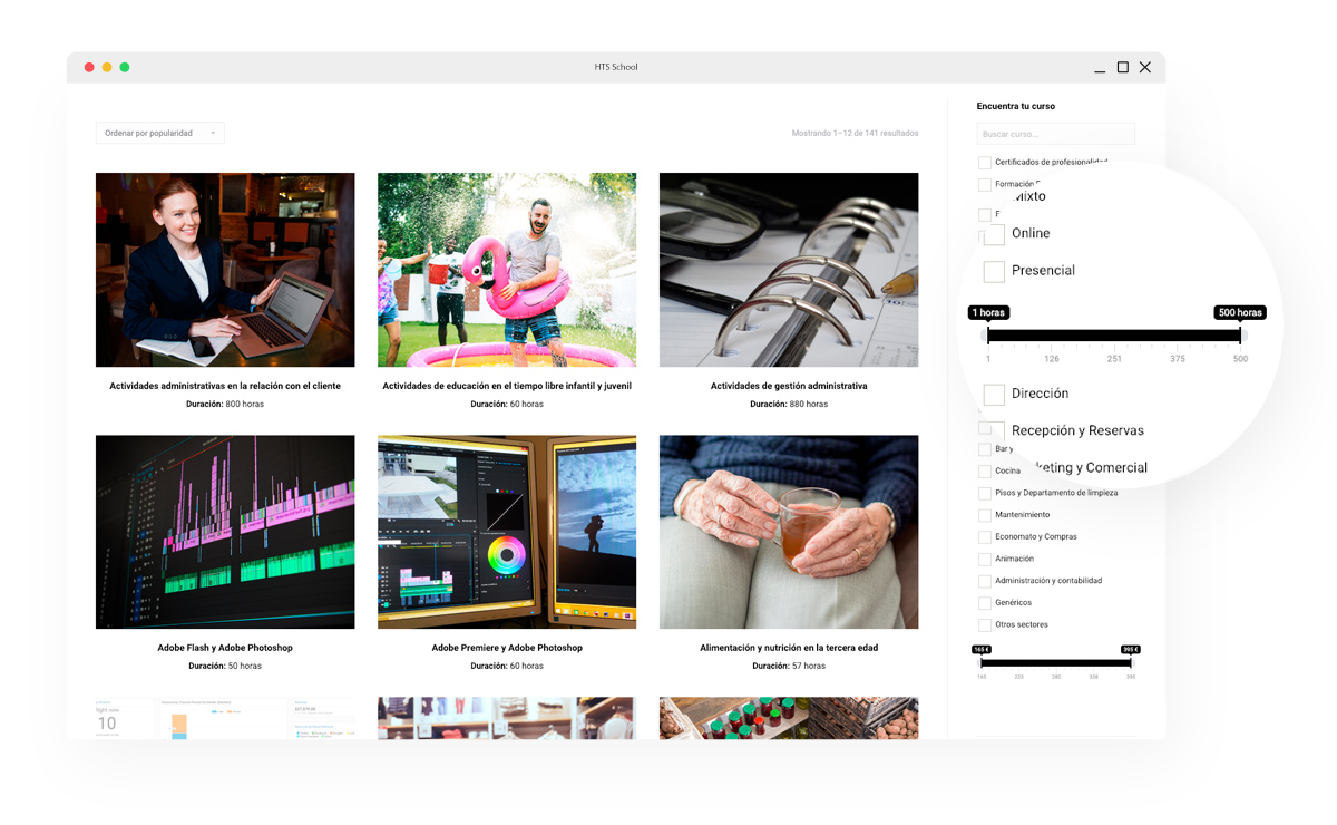 Proyecto Web HTS School - Listado de Cursos Proyecto Web HTS School - Listado de Cursos